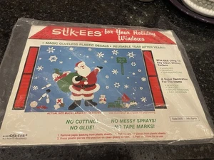 De Colección Stik-ees Navidad Alegre Papá Noel Juguetes Vinilo Ventana Adhesivo Decoraciones En Paquete - Imagen 1 de 2