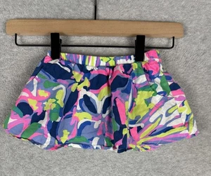 Lilly Pulitzer Skort Girls XS 2-3 Multicolor Floral Elastic Waist Pocket Shorts - Picture 1 of 9