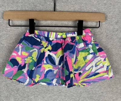 Lilly Pulitzer Skort Girls XS 2-3 Multicolor Floral Elastic Waist Pocket Shorts - Image 1 of 4