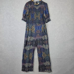 Natasha Gan Jumpsuit Womens 16 Colourful Wide-Leg Boho Hippie Festival - Picture 1 of 13