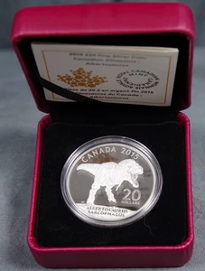 2015 $20 Canadian Dinosaurs: Albertosaurus Fine Silver Coin - Picture 1 of 4