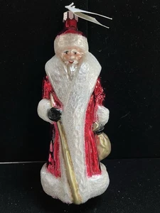 CHRISTOPHER RADKO VINTAGE 7" RUSSISCHER WEIHNACHTSMANN ROT mit GOLDSACK WEIHNACHTSSCHMUCK - Bild 1 von 6