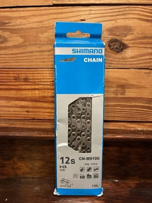SHIMANO 12 Speed Chain CN-M9100 w/Quick Link fit XTR XT SLX 138L CHAIN - Image 1 of 4