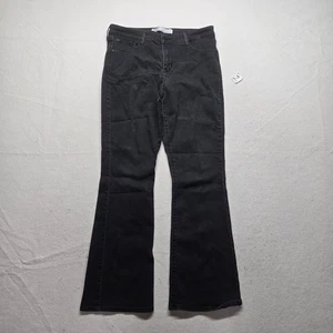 Levi Strauss Signature Mid Rise Boot Cut Black Denim Jeans Adult Women's 14 - Picture 1 of 11