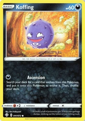 2021 Pokémon Shining Fates #041/072 Koffing - Image 1 of 3
