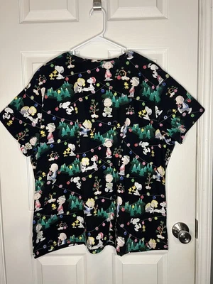 2X Peanuts by Schulz A Charlie Brown Christmas Scrub Top - Image 1 of 4