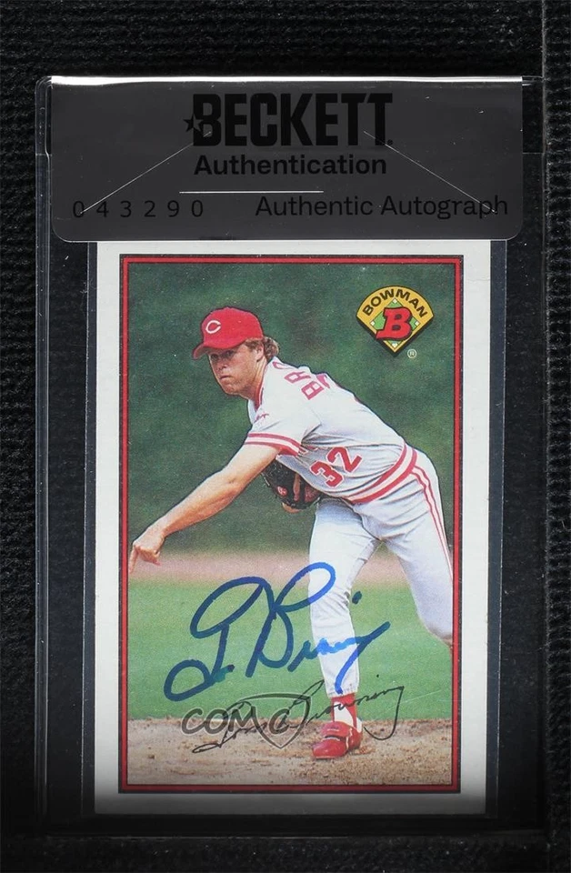 BAS 1989 Bowman Tom Browning #306 Authentic Auto - Image 1 of 2