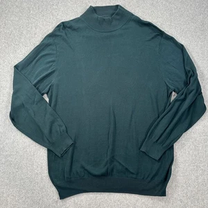 Jos A Bank Mock Neck Seidenpullover Herren XXL Grün Strick Langarm Pullover - Bild 1 von 8