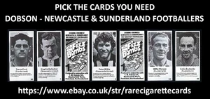 DOBSON - NEWCASTLE & SUNDERLAND FOOTBALLERS - PICK THE CARDS YOU NEED - Picture 1 of 201