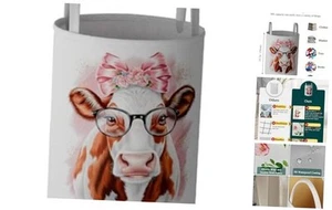 80L Large Laundry Hamper for Boys & Girls, Collapsible Storage Bin with Cattle - Picture 1 of 7