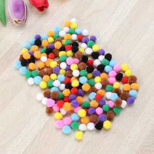  200 Pcs 10 Color Mixed Pack DIY Handmade Material Plush Ball Kindergarten Plush - Picture 1 of 12