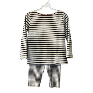 Boden Kids Pajama Set Blue Striped Unisex Size 5-6 Sleepwear - Picture 1 of 12