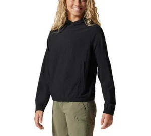 NWT Mountain Hardwear Women's Colma Lightweight Long-Sleeve Hoodie Black Size M - Picture 1 of 2