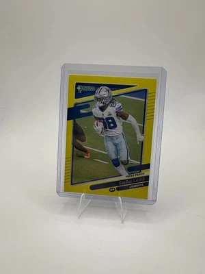 2021 Panini Donruss - CeeDee Lamb #190 Press Proof Yellow - Image 1 of 2
