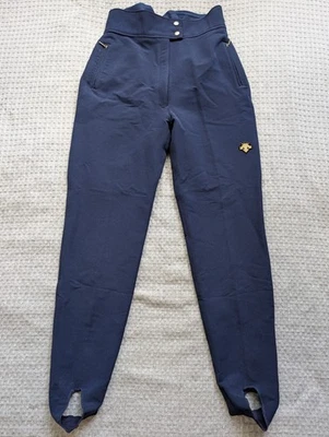 Pantalones de esquí vintage Descente para mujer 30R cintura alta estribo mezcla de lana hechos en japa Foto 1 de 4