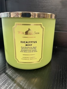 Bath and body works 3 wick scented candles Eucalyptus Mints - Picture 1 of 3