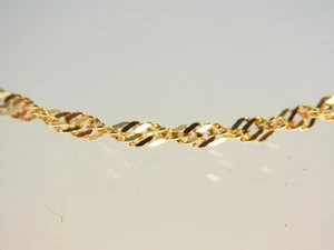 Schöne gedrehte Designer Kette 333 Gelbgold ca 45 cm lang 2,0 mm sign. DW - Bild 1 von 6
