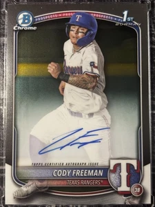 Bowman Cody Freeman Chrome Prospects 1st Bowman 2025 automático - Imagen 1 de 2