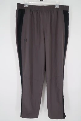 Under Armour Mens XL Gray Track Pants Outdoor Ankle Zip Training Loose Heatgear - Image 1 of 4