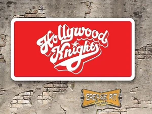 Hollywood Knights Novelty License Plate Red - Bild 1 von 1