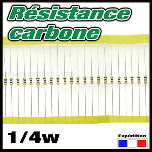 750R025#20 à 250pcs 750 ohms résistance carbone 1/4w - resistor 0,25w - Bild 1 von 1