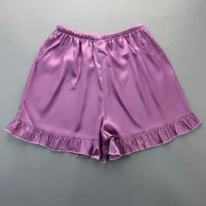Women Satin Bloomer Pettipant Short Slip Lace Edge Everyday Panties Lingerie - Picture 1 of 28