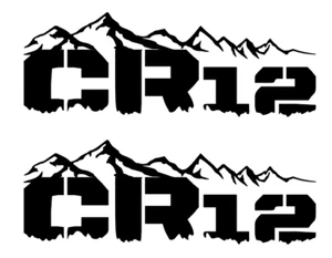 CR12 Associated DIE-CUT Decal Sticker ( 2 PCS ) Offroad RC Truck NEW - Picture 1 of 12