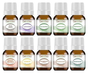 Essential Oil Set 10 - 5 ml. 100% Pure Natural Therapeutic Grade Oils Lot - Picture 1 of 11