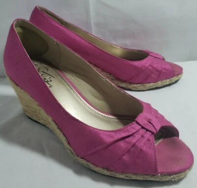 Tacones sin cordones Life Stride de tela rosa talla 7 (descripción) Foto 1 de 4
