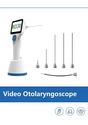 Video Otolaryngoscope Otoskop 8.1cm Touchscreen Diagnostisch Set Hno LED Ohr - Bild 1 von 4