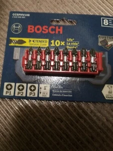 Bosch Custom Case 8 Stück 1/4 Zoll x 1 Zoll Kreuzschlitz-Schlagschrauber-Bit CCSPHV108 (2 STÜCK) - Bild 1 von 3