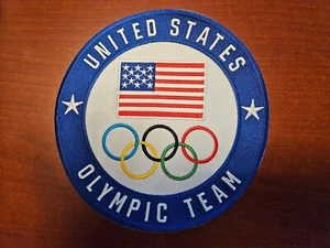 U.S.A Olympic riesiger 8 Zoll Aufbügeln hochwertiger bestickter Aufnäher KOSTENLOSER Versand!! - Bild 1 von 2