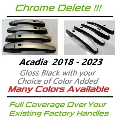 Накладки на дверные ручки на заказ черные и цветные 2018 - 2023 GMC Acadia ВЫ ВЫБИРАЕТЕ CLR - Изображение 1 из 4