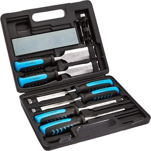 Amazon Basics 8-Piece Wood Carving Chisel Set w/ Honing Guide & Case - Picture 1 of 10