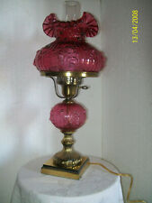 Fenton Cranberry Lamp 9218 CC