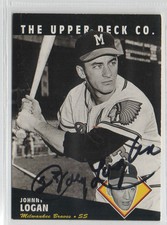 Johnny Logan 1994 Upper Deck Heroes autographed card Milwaukee Braves