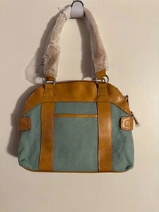 Women NWT "StoneMountain”sage green/ light brown, handle satchel. - Picture 1 of 7