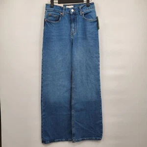 H&M Comfort High Waisted Wide Leg Jeans Denim Pants Women Size US 6 NWT - Picture 1 of 13