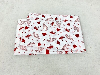 Vtg Fabric Traditions Quilt Fabric Valentines Cotton Hearts Red White Craft 1993 - Image 1 of 4
