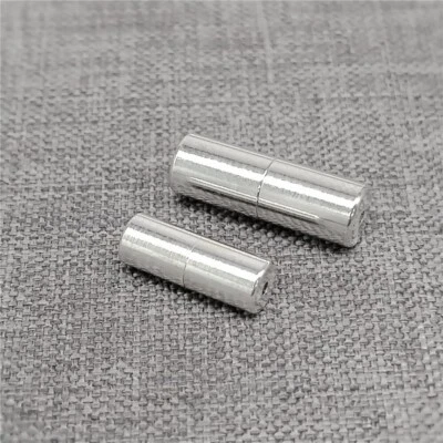 2pcs of 925 Sterling Silver Column Barrel Screw Clasps for Bracelet Necklace - Image 1 of 4