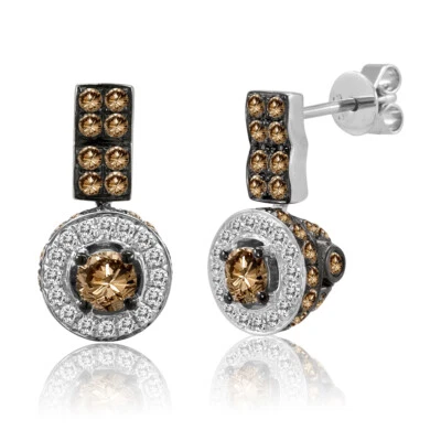 LeVian 14K White Gold Chocolate Diamond 1.94 cts Earrings - Image 1 of 4