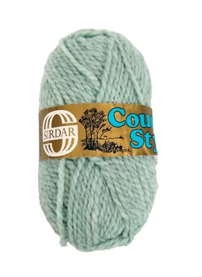 1 Skein Sirdar Country Style Chunky Yarn 50g Light Green Nylon Acrylic Wool - Image 1 of 4