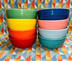 NEW FIESTA 8 BISTRO coupe BOWLS Bright Rainbow Mixed color set 22 oz FIESTAWARE - Picture 1 of 5