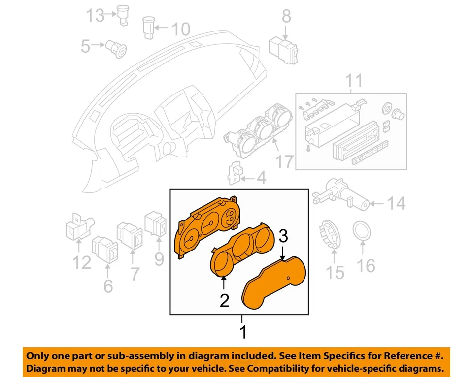 Used Speedometer Gauge fits: 2006 Nissan Altima cluster 2.5L 4 cylinder AT w/o A - Изображение 1 из 3