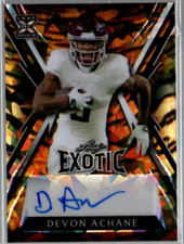 2023 Leaf Exotic Crystal Tiger #BADA1 Devon Achane Auto /10 