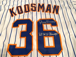 JERRY KOOSMAN Signed (1969 WS Champs) Mets Jersey -Lifetime Guaranteed Authentic - Picture 1 of 4