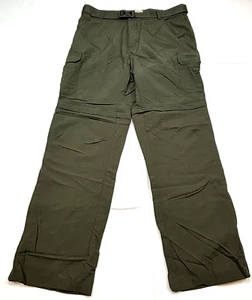 Red Head Convertible Zip Off Men's Pant Shorts 100% Nylon Cargo 36X32 Green Fish - Picture 1 of 16