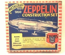 Metalcraft 960 ZEPPELIN Construction Set Kit Toy BOX and Few Parts Vintage RARE 