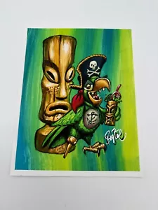 Stampa artistica firmata Big Toe Barker Bird Tiki Giclée - Foto 1 di 2