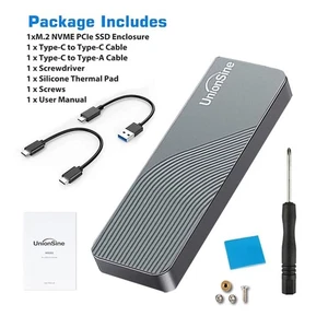 M.2 Gehäuse Adapter Dual NVMe 10Gbps & SATA 6Gbps Externes USB 3.2 SSD Gehäuse - Afbeelding 1 van 12